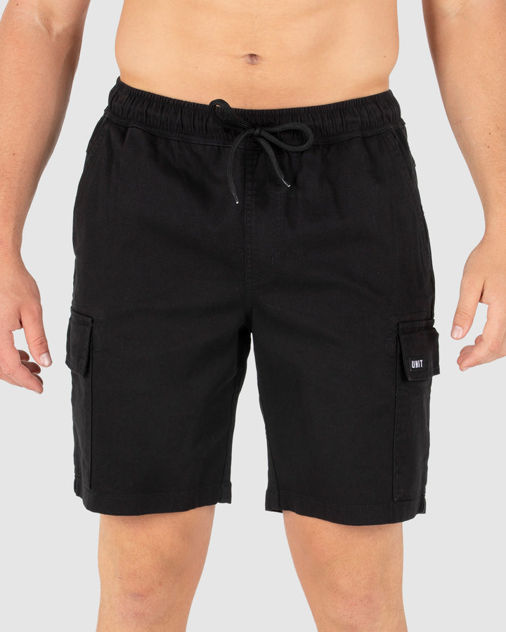 UNIT Pivot Mens Elastic Waist Cargo Shorts