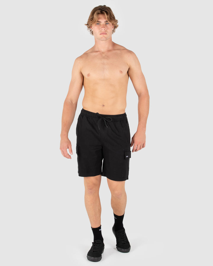 UNIT Pivot Mens Elastic Waist Cargo Shorts
