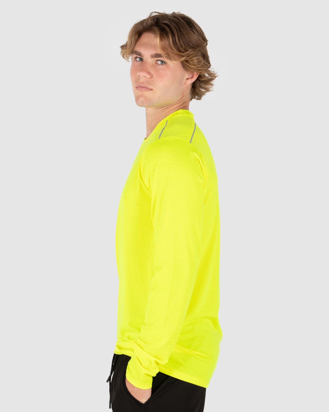 Elite Flex Hi-Vis Long Sleeve Tee Fluro Yellow