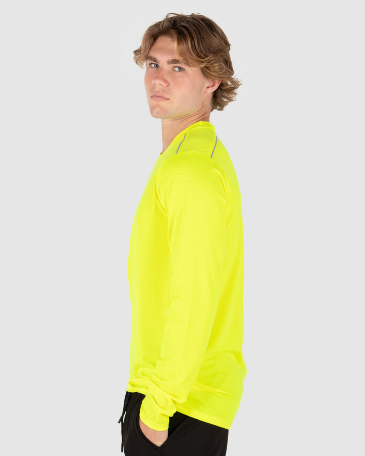 Elite Flex Hi-Vis Long Sleeve Tee Fluro Yellow