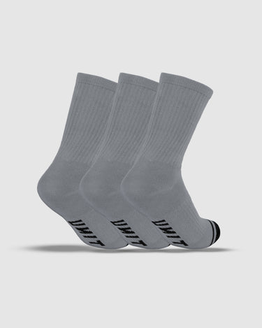 Youth Crew Socks (3 Pack) Grey