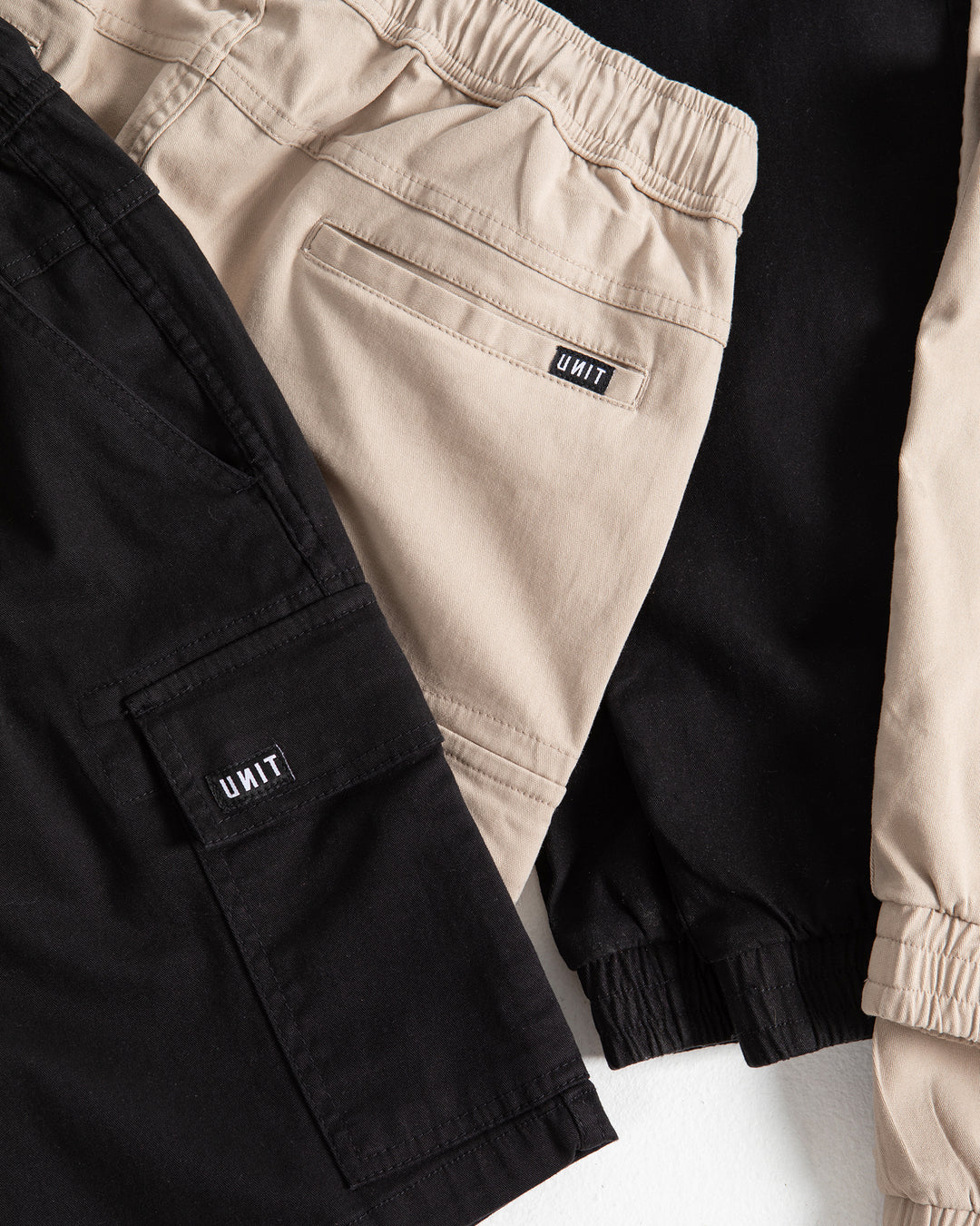 UNIT Pivot Mens Elastic Waist Cargo Shorts