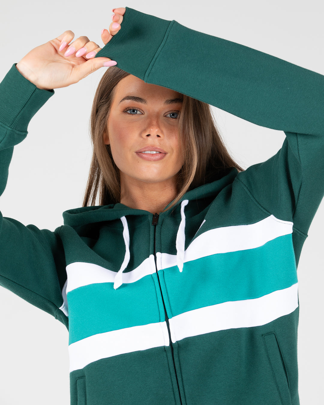 Carter Zip Thru Hoodie Forest Green