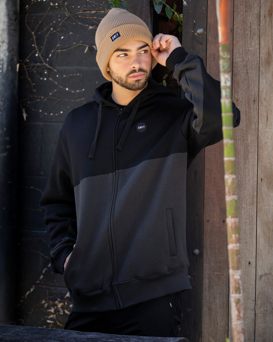 UNIT Border Mens Zip Thru Hoodie