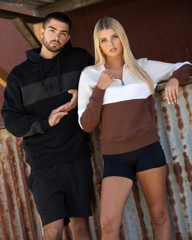Coco Half Zip Sweater Brown