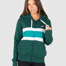 Carter Zip Thru Hoodie Forest Green