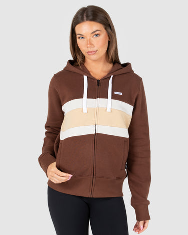 Carter Zip Thru Hoodie Brown