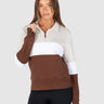 Coco Half Zip Sweater Brown