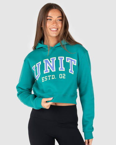 Championship Cropped Hoodie Persian Teal