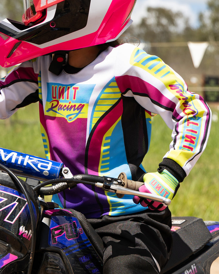 UNIT Neon Kids Riding Gloves