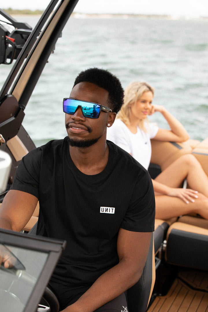 UNIT Sunglasses Command -  Black Blue Polarised