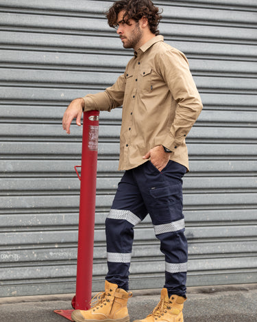 Task Long Sleeve Work Shirt Khaki