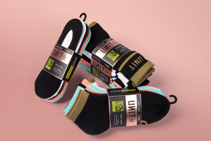 UNIT 5 Pack Ladies Bamboo Socks - Staple Lo Lux